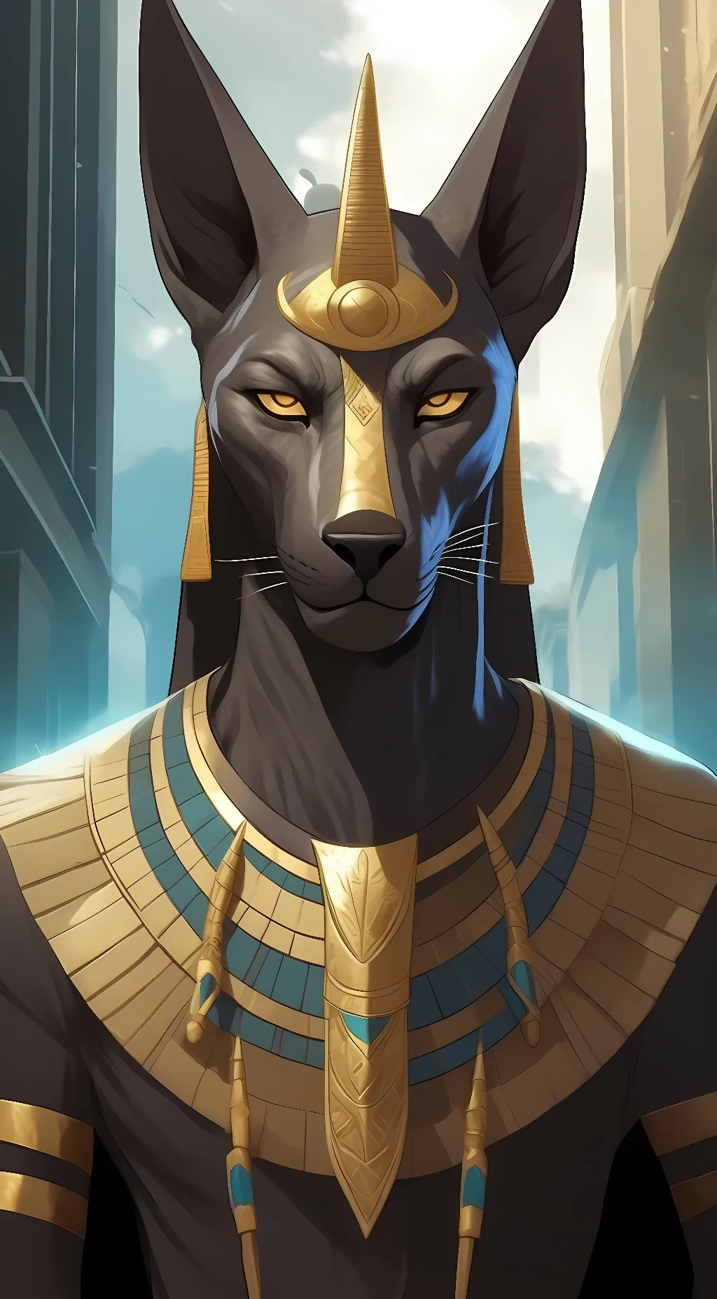 ai character: Anubis background