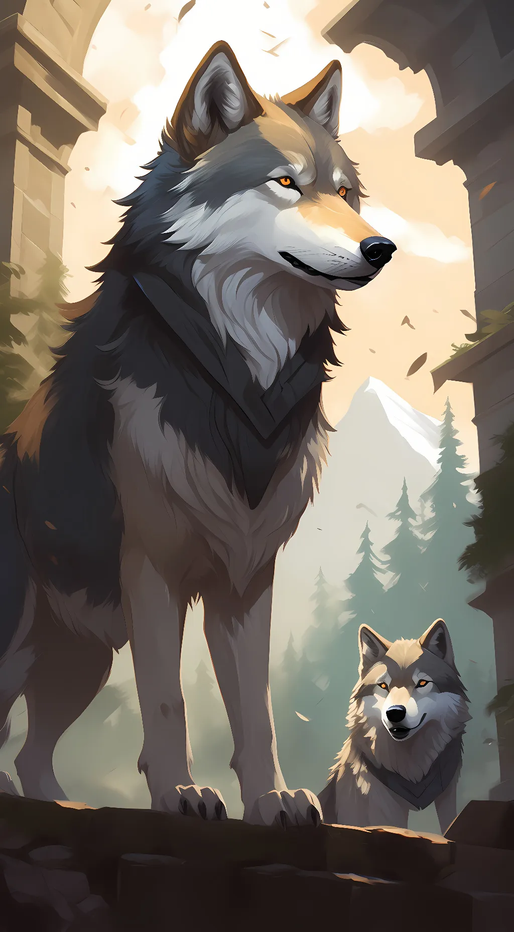 ai character: mini & moon background