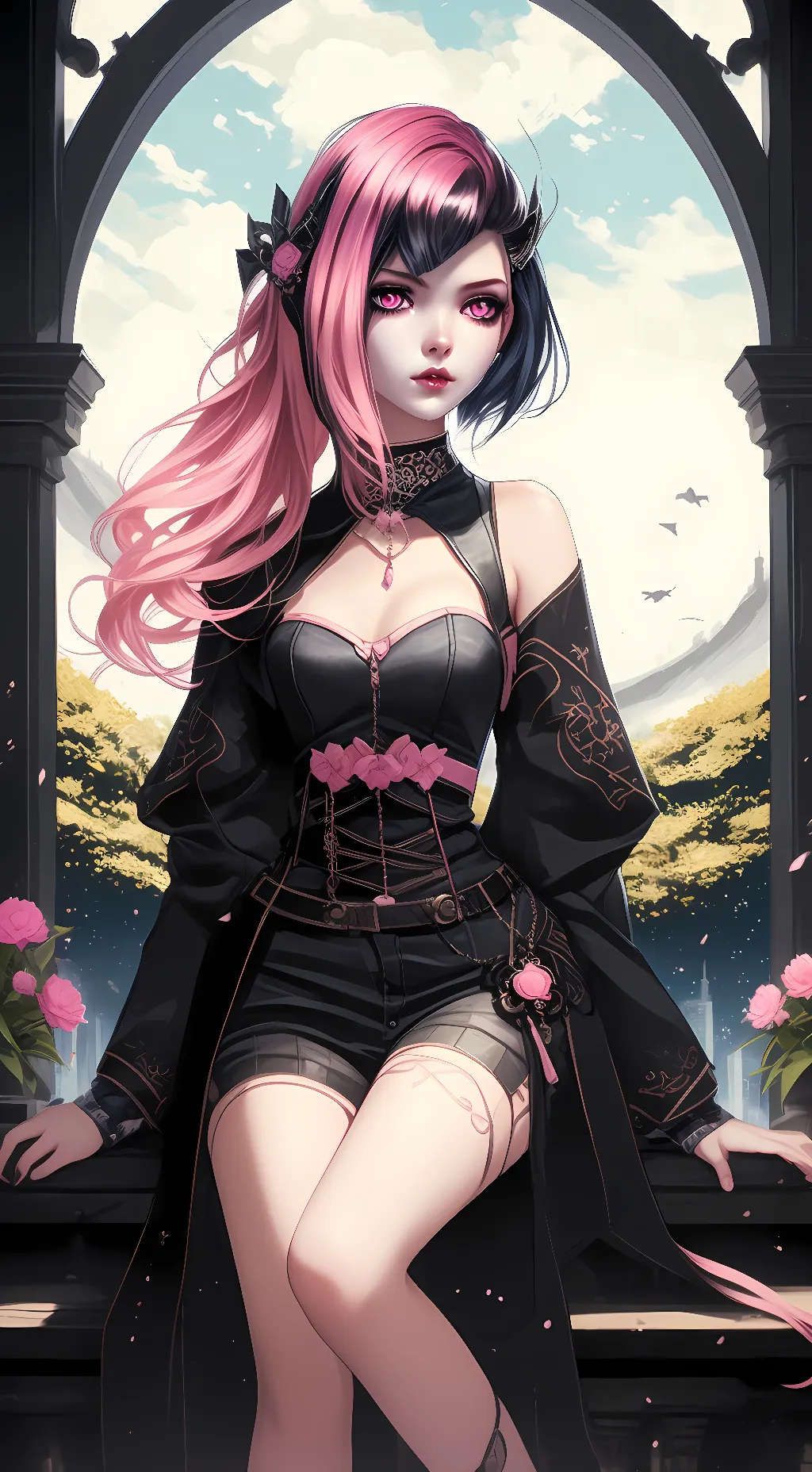 ai character: Blossom background