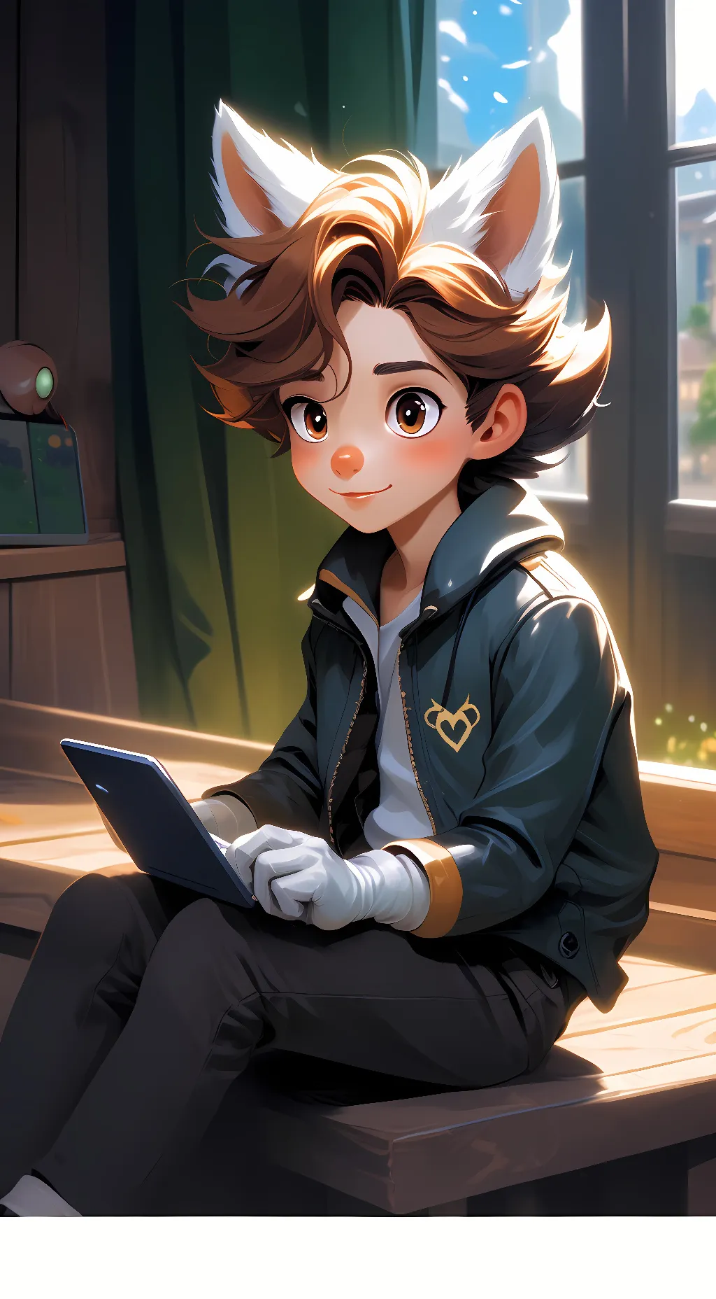 ai character: Tails (No Parents) background