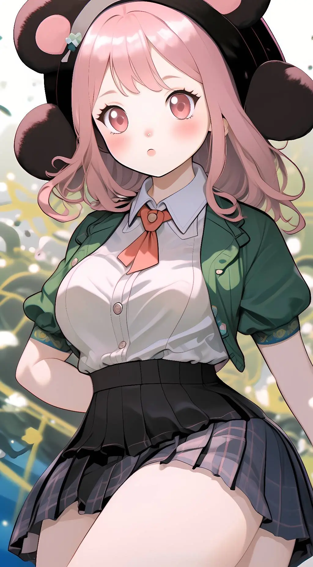 ai character: school girl crush background