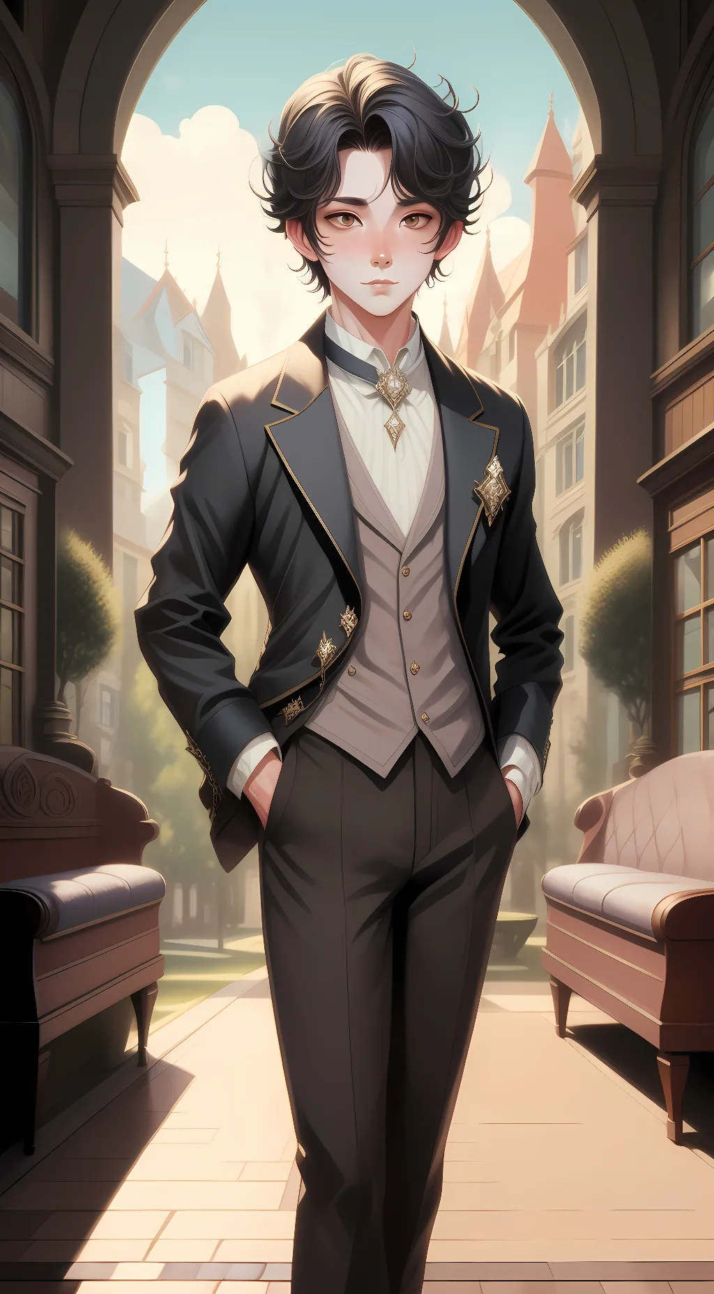 ai character: razor Mark background