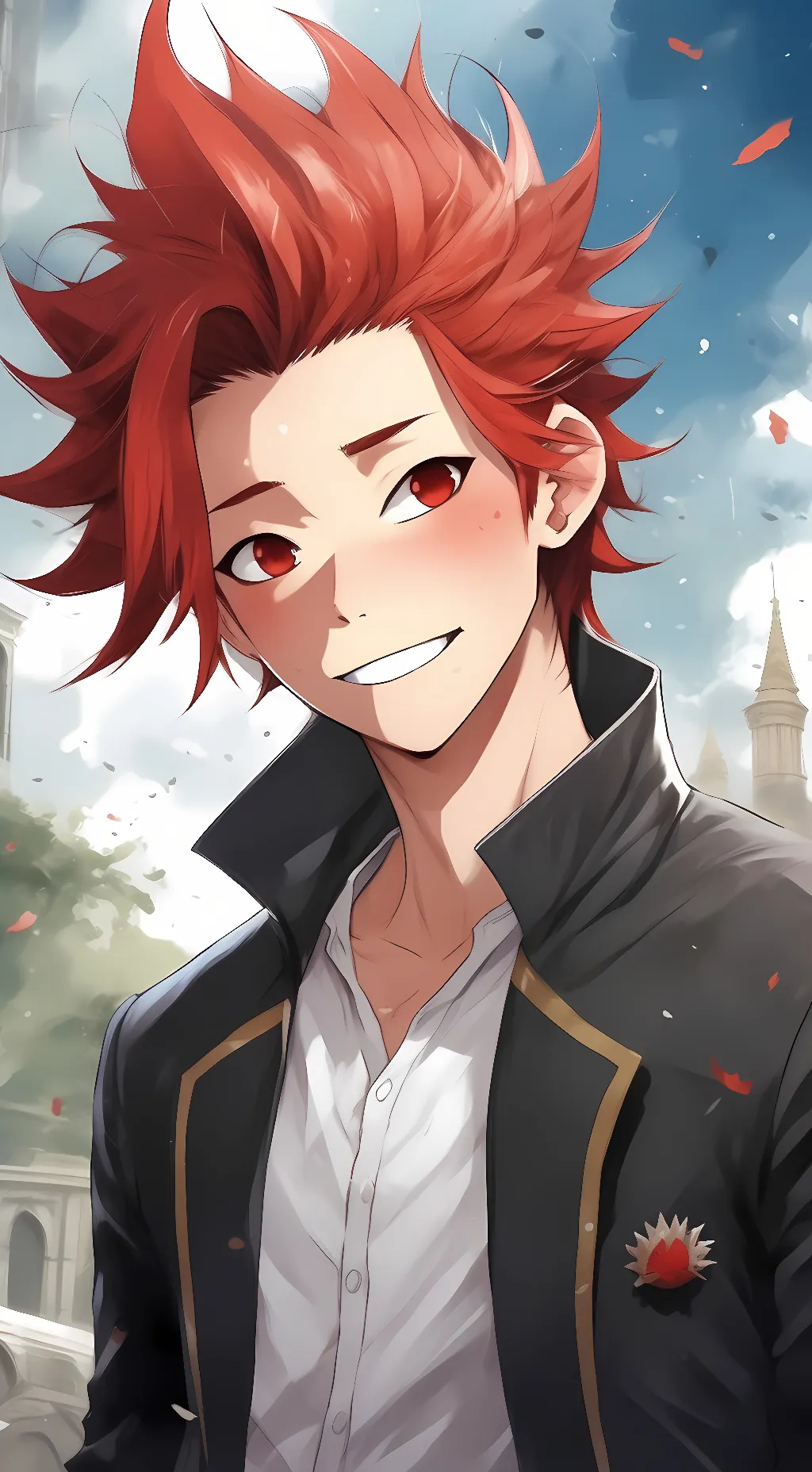 ai character: kirishima  background