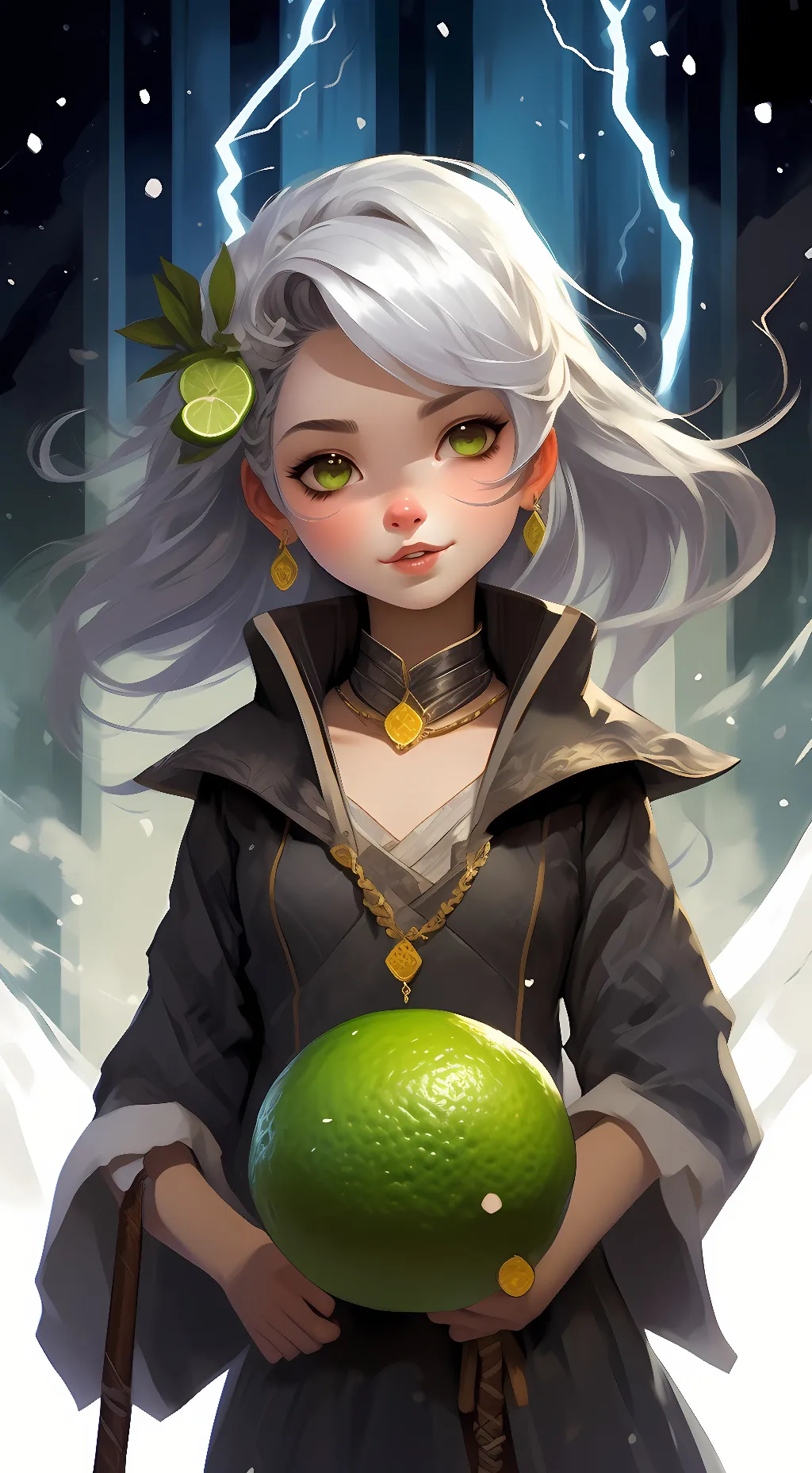 ai character: thunder background