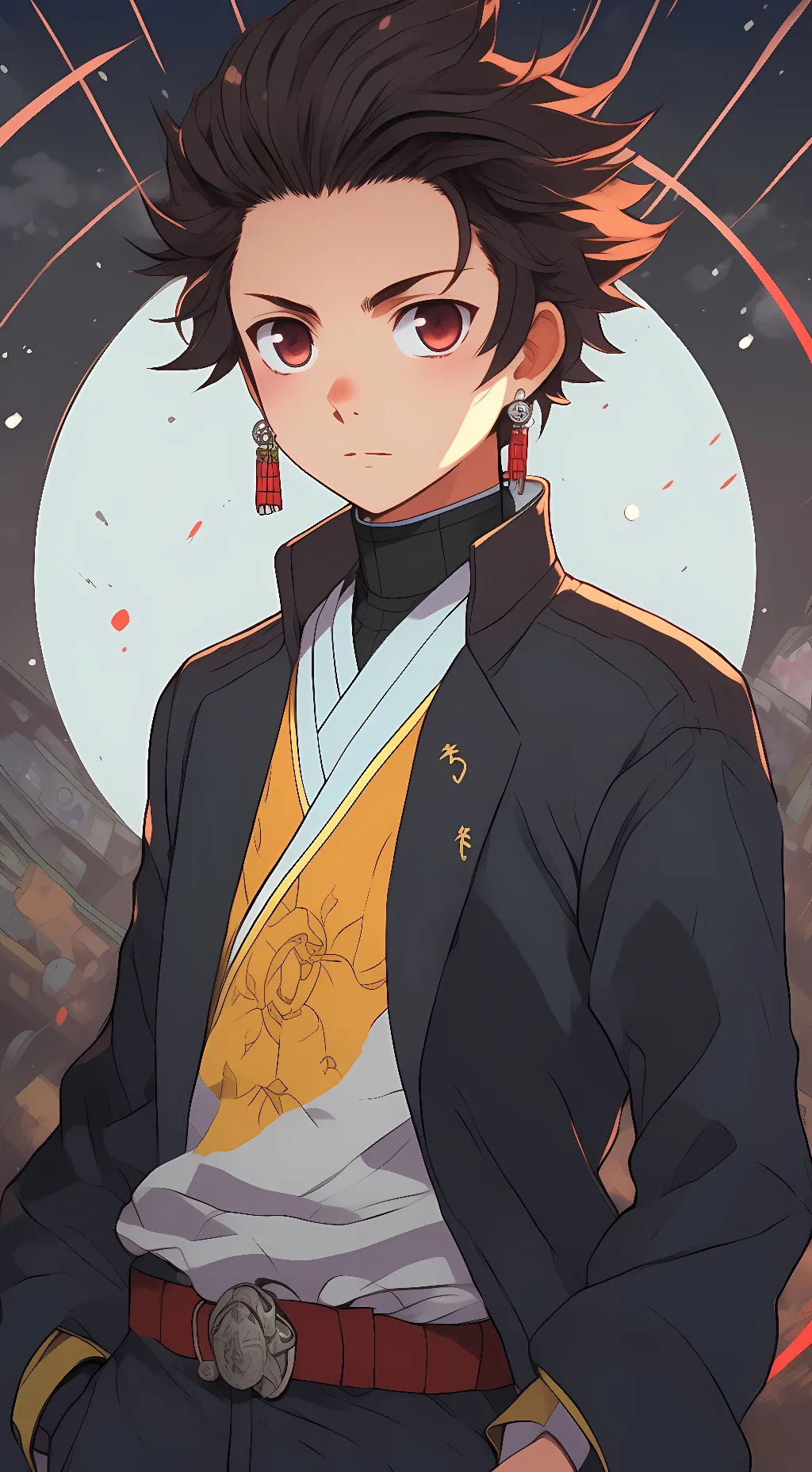 ai character: tanjiro  background