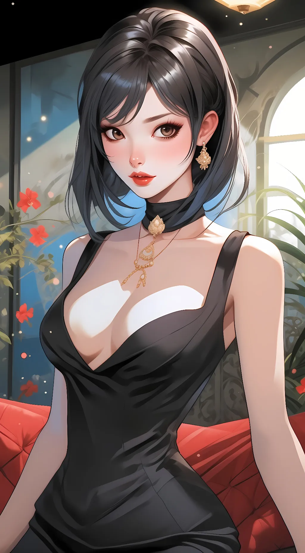 ai character: Hot girl background