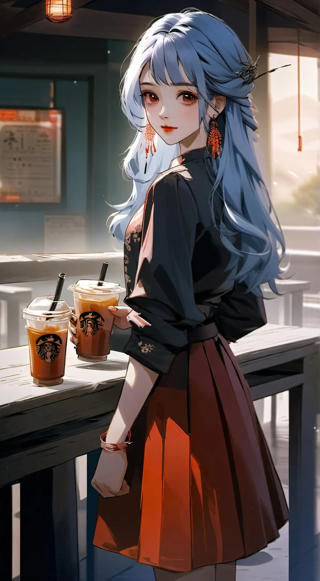 ai character: Sakura  background