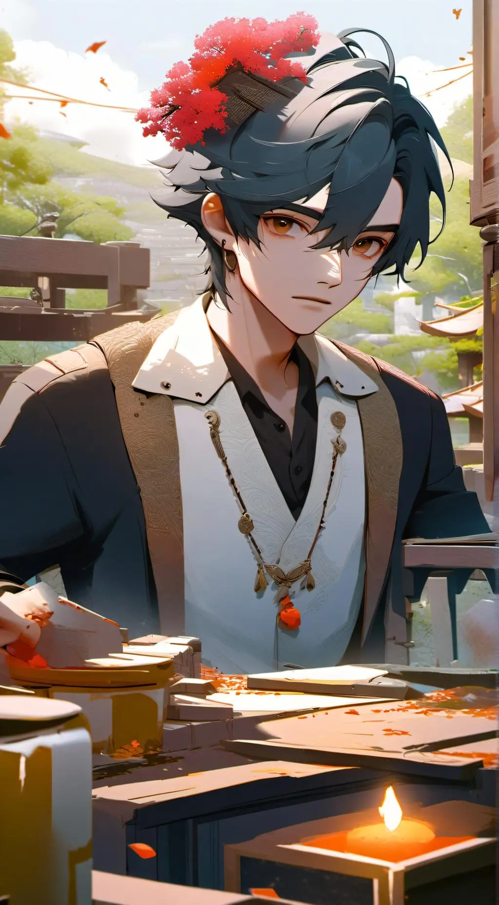 ai character: Sam  background