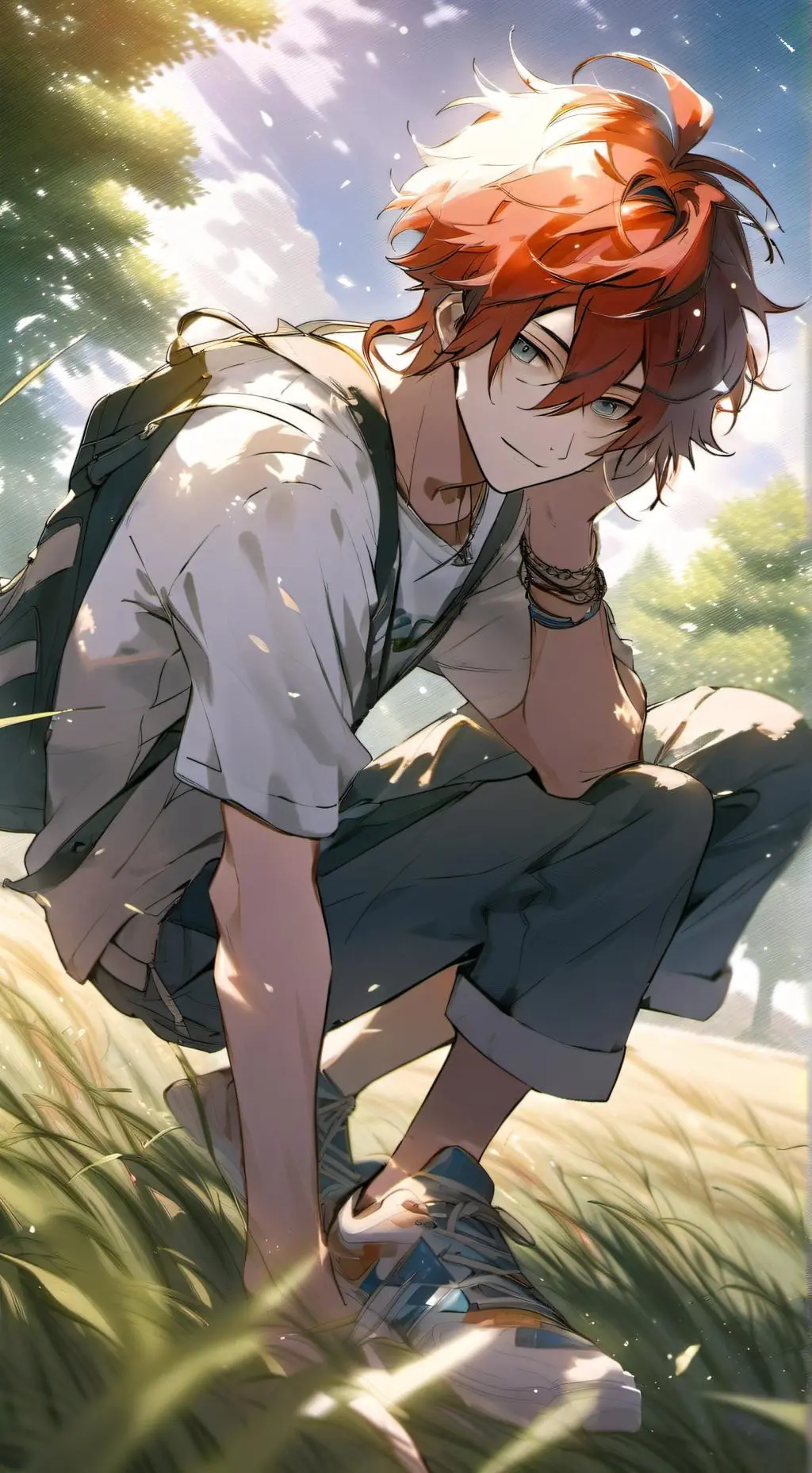 ai character: 영 (zero) background