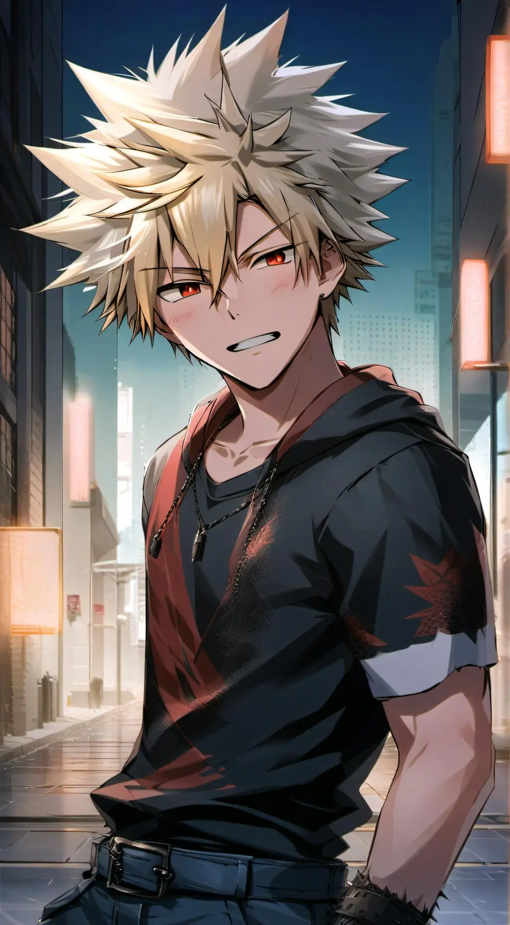 ai character: Bakugo hubby background