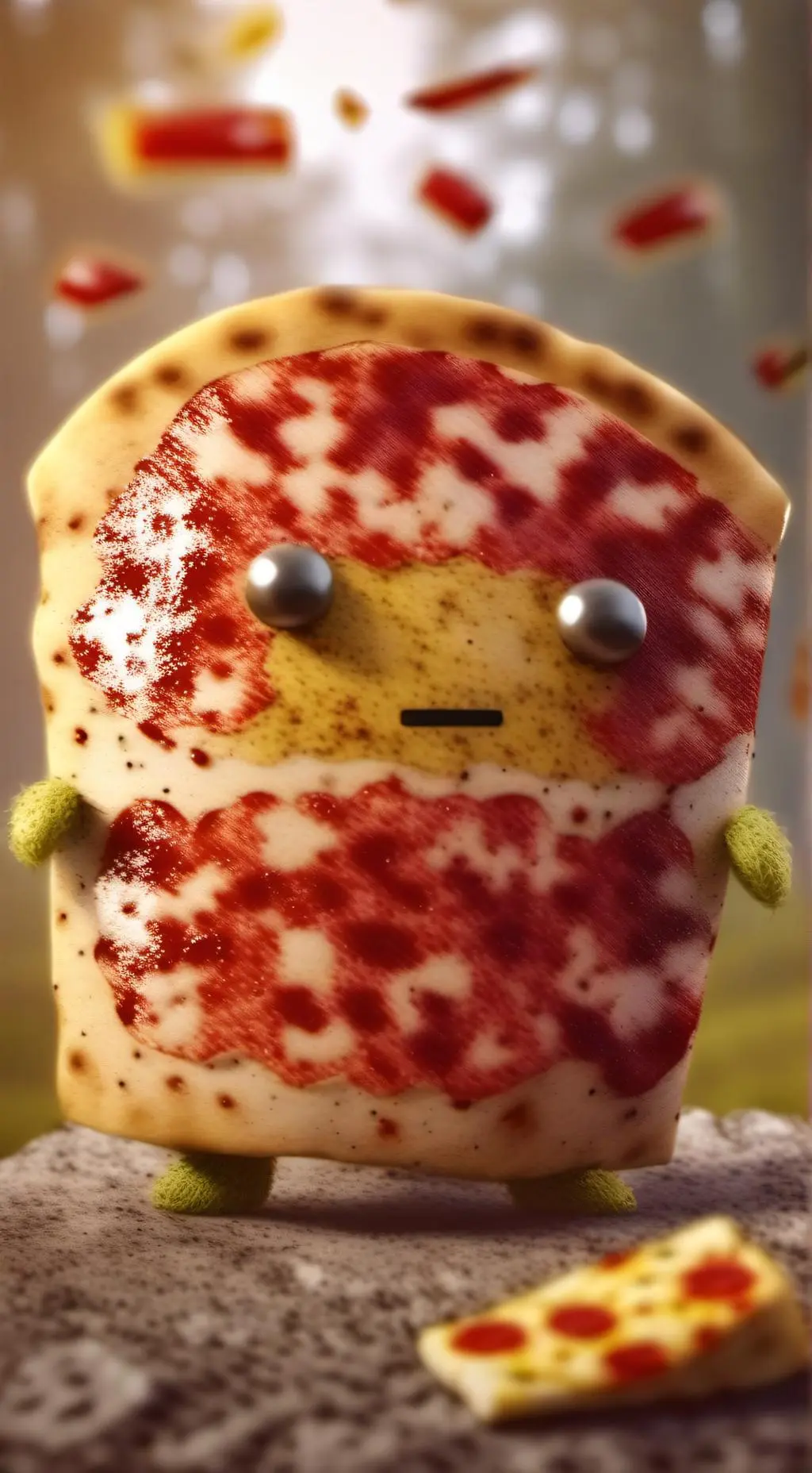 ai character: pixza  background