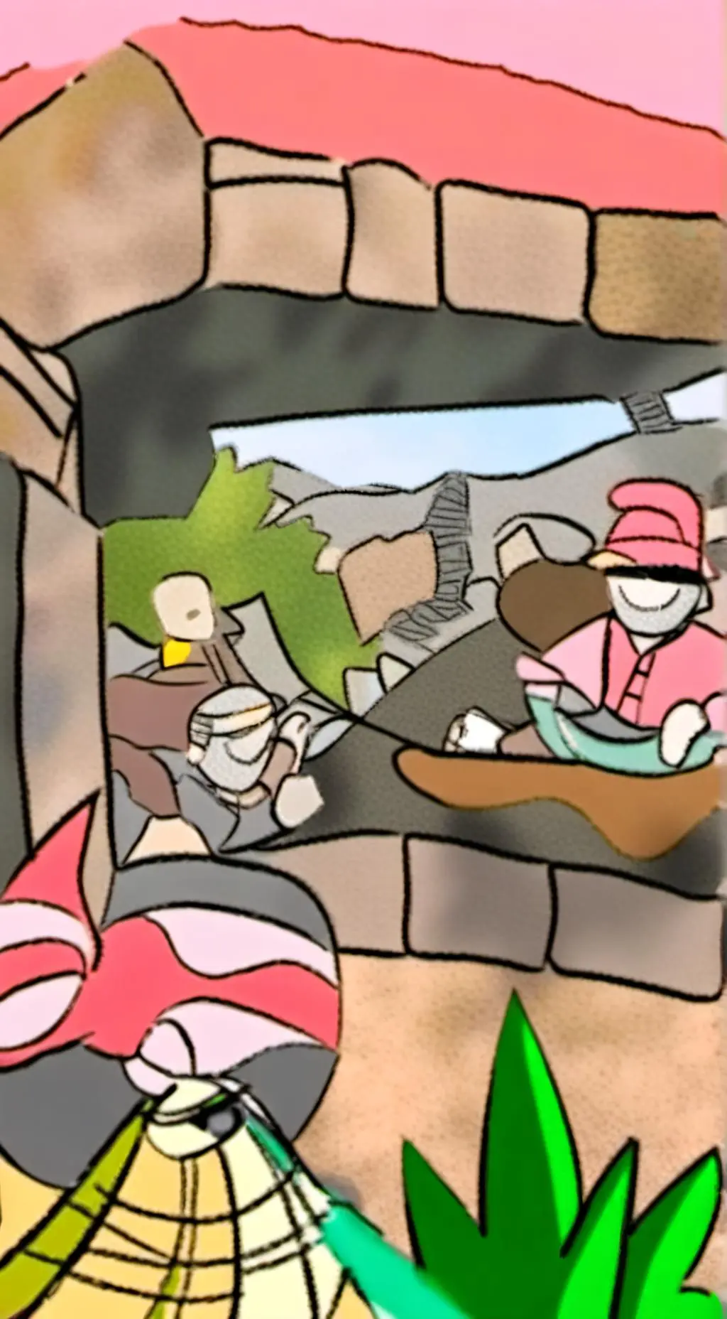 ai character: Sticky (my oc) background