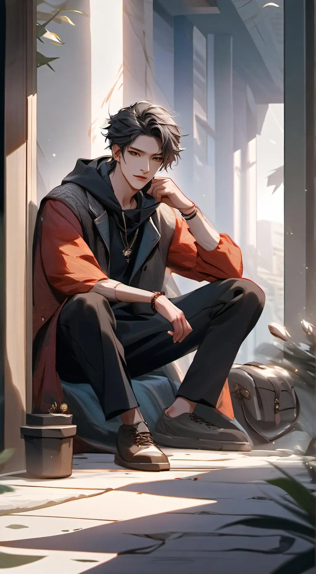 ai character: Lain background