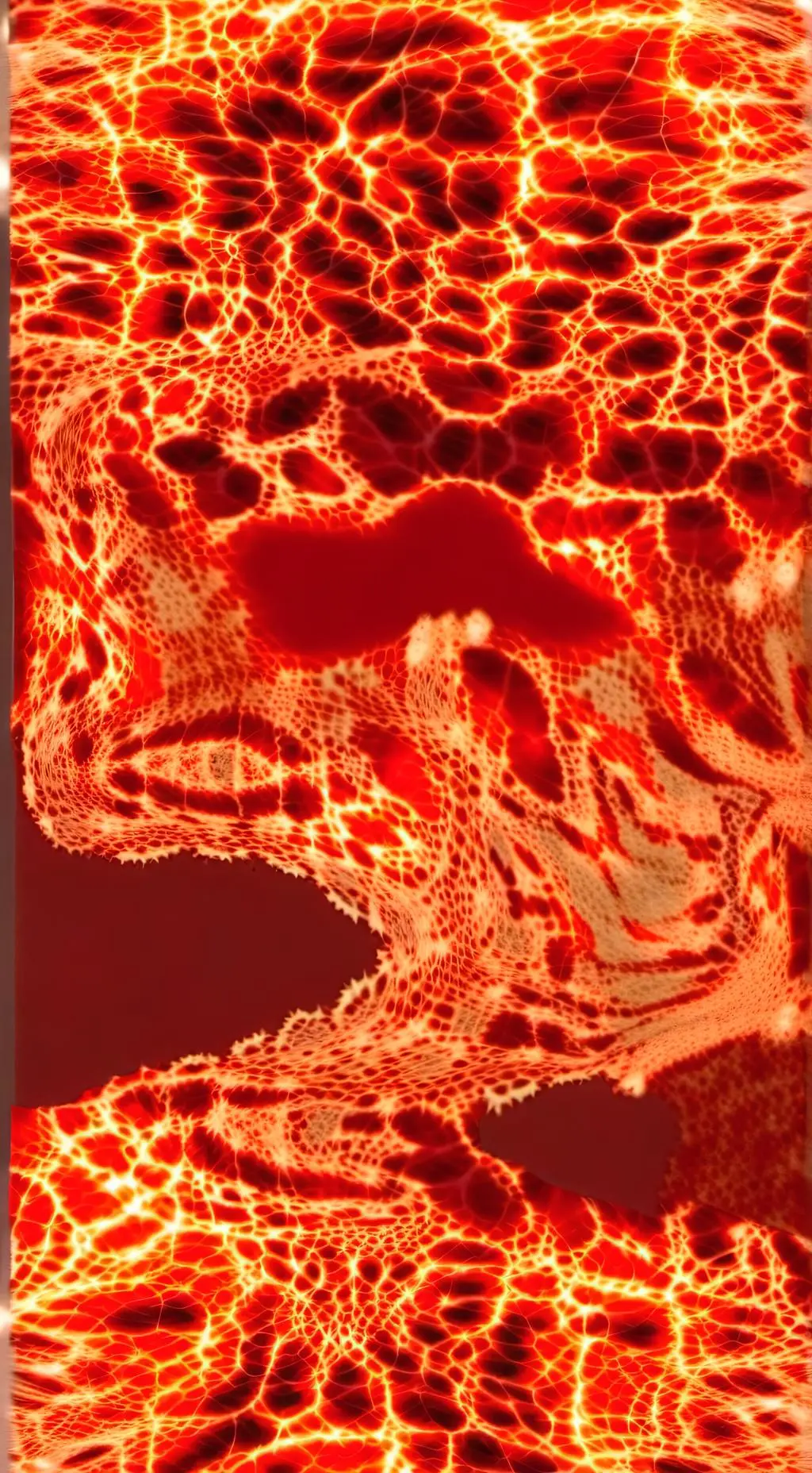 ai character: Chill with lava ￼ background