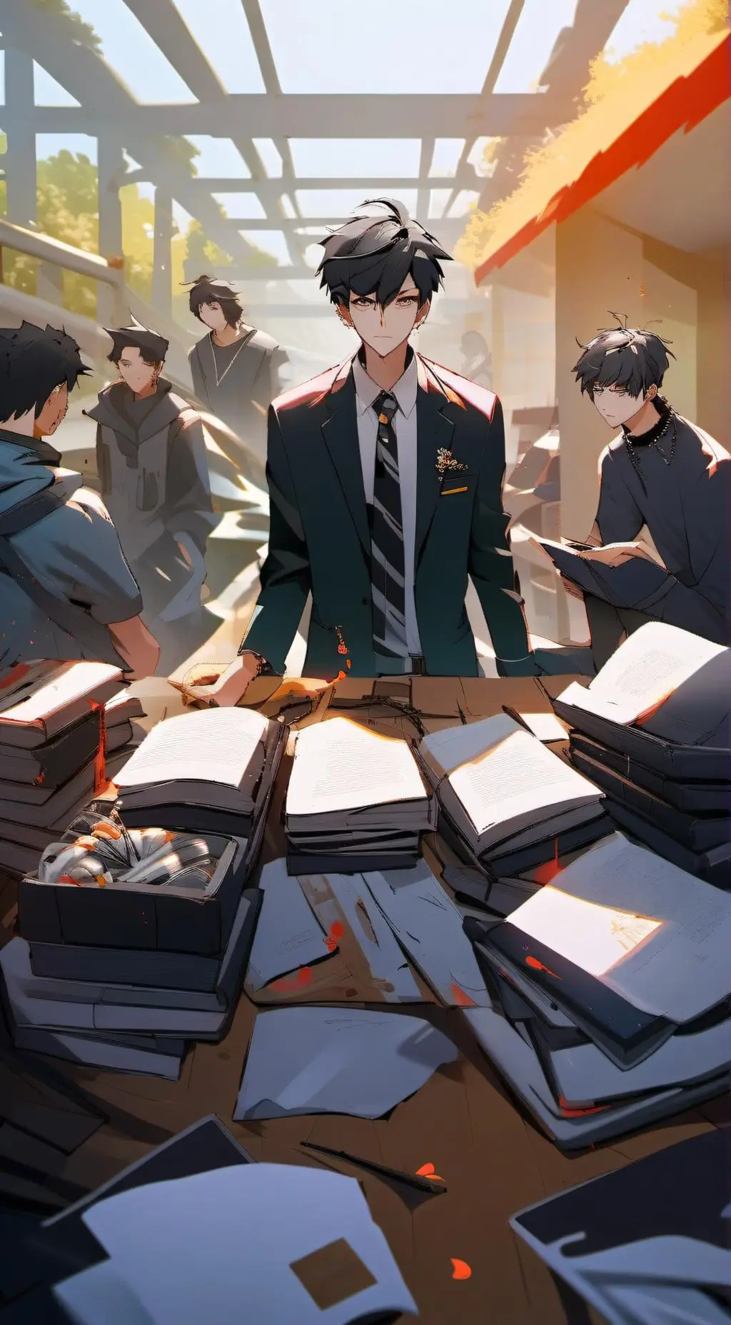 ai character: school but background