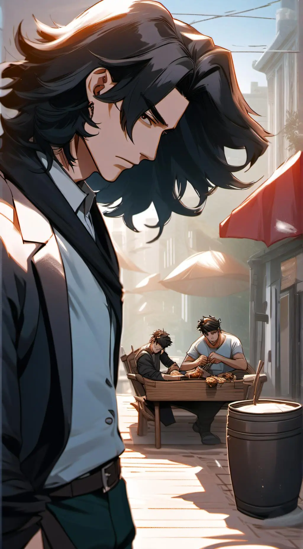 ai character: Adrien  background