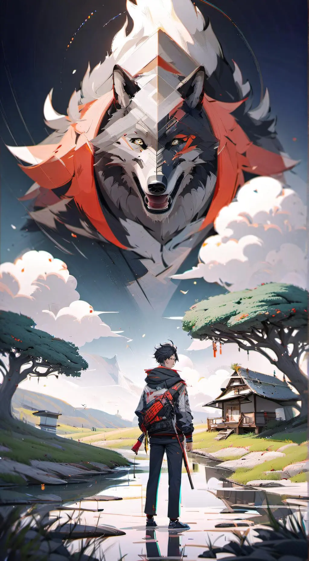 ai character: Sad Sky sprunki😭 background