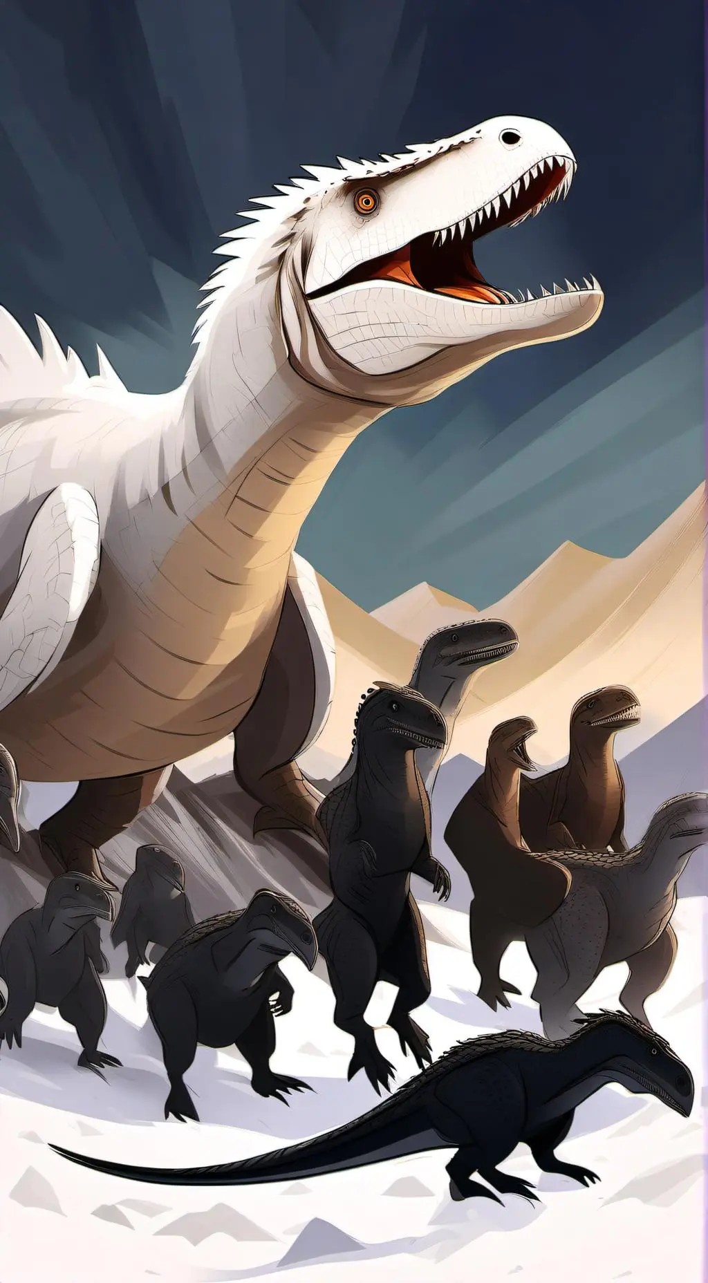 ai character: dinosaurs background