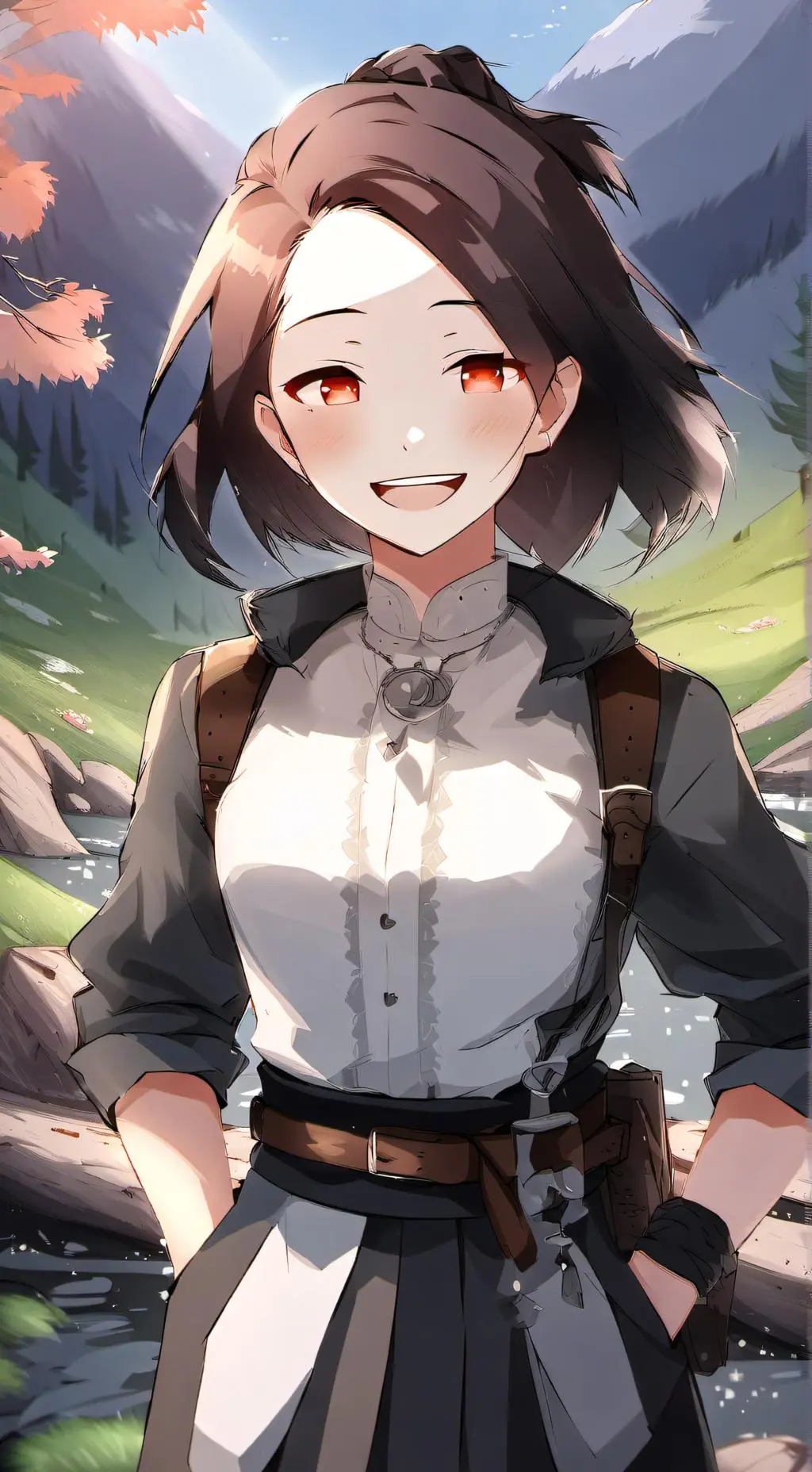 ai character: momo birthday background