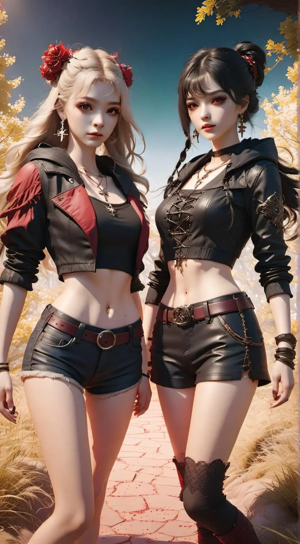 ai character: Rachel & Grace background