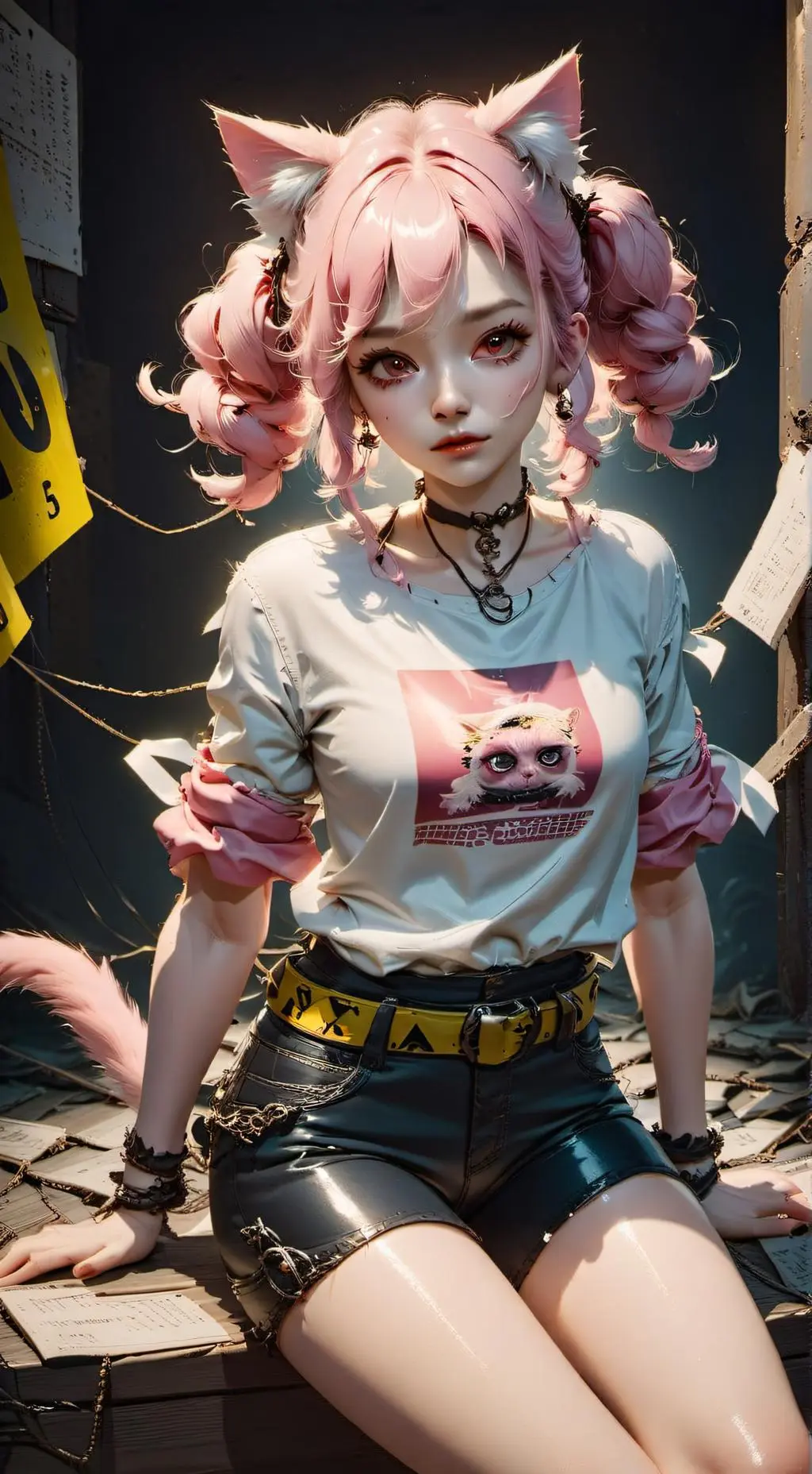 ai character: Miss Neko  background