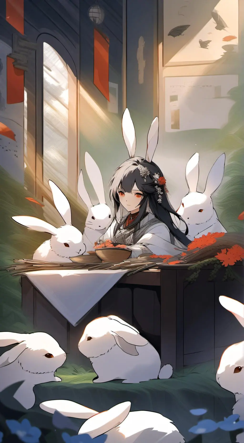 ai character: Bunny world :] background