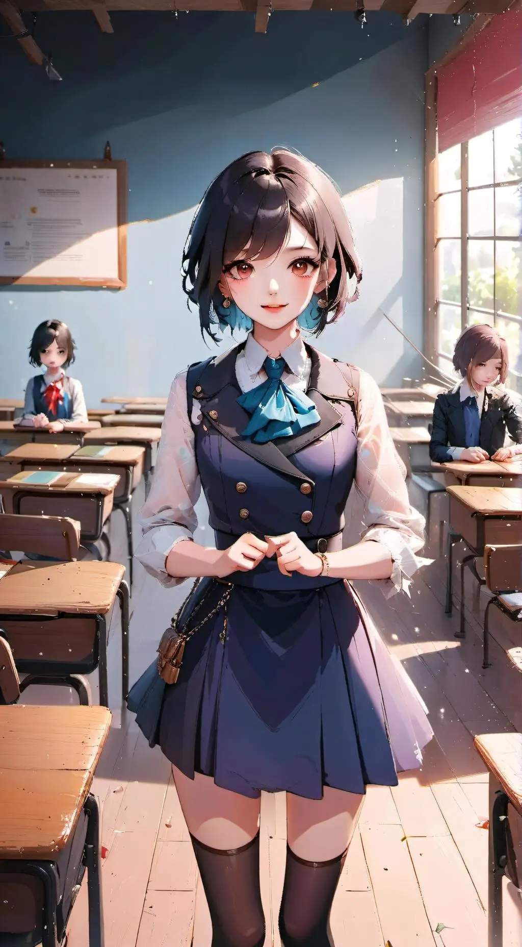 ai character: MHA classroom background