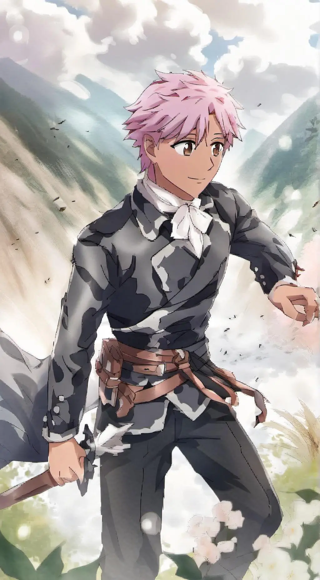 ai character: 100 FOLLOWERS YAY! background