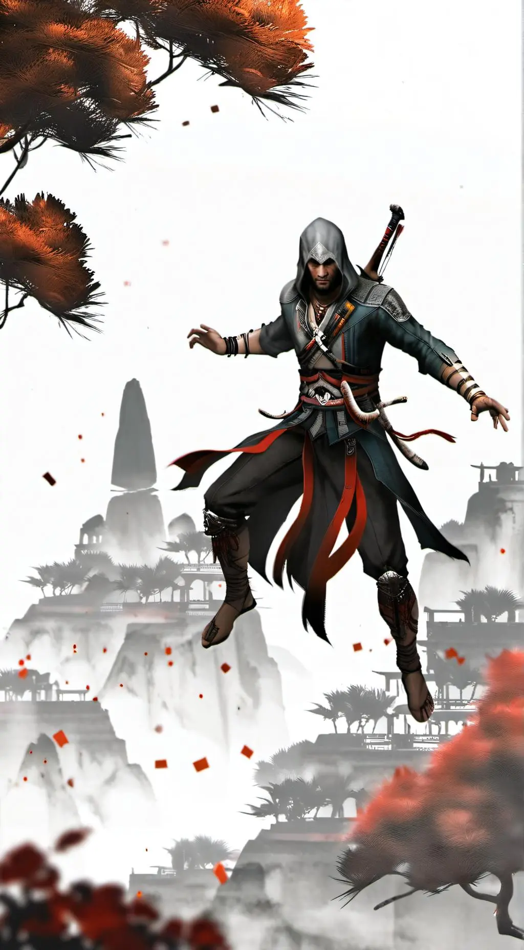 ai character: Japanese assassin  background