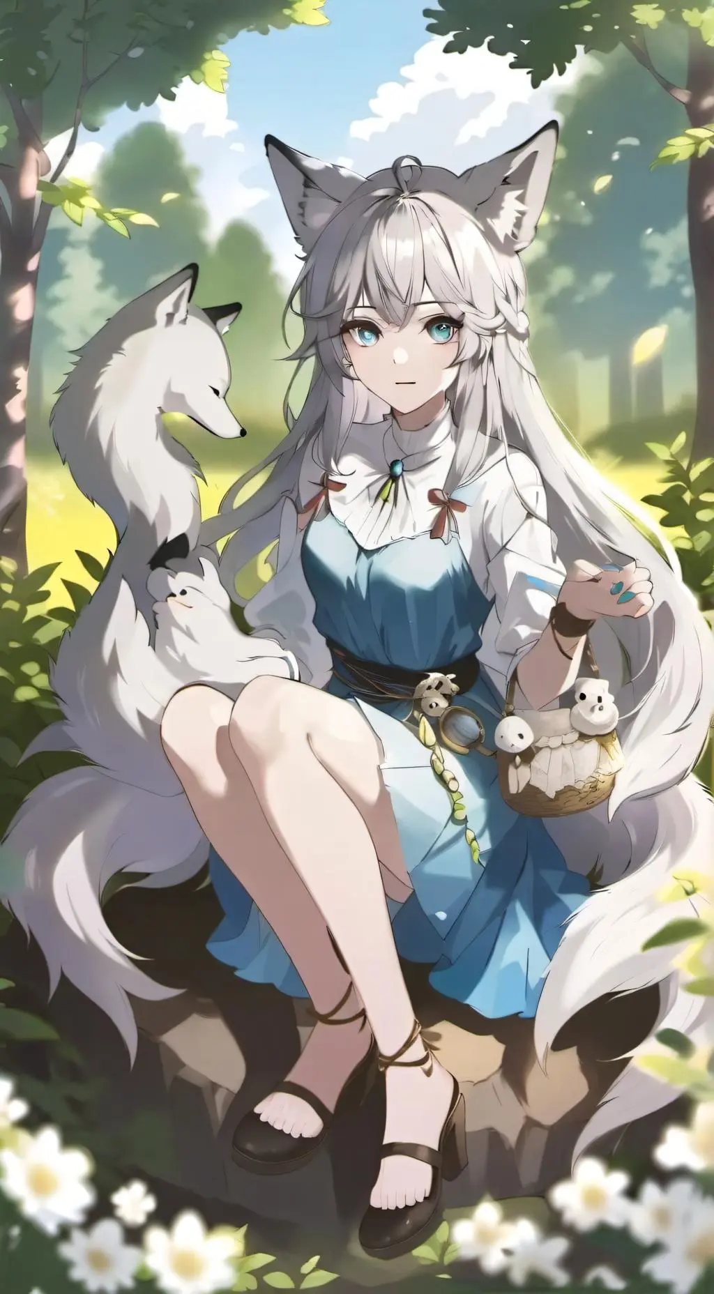 ai character: Wolf gf background