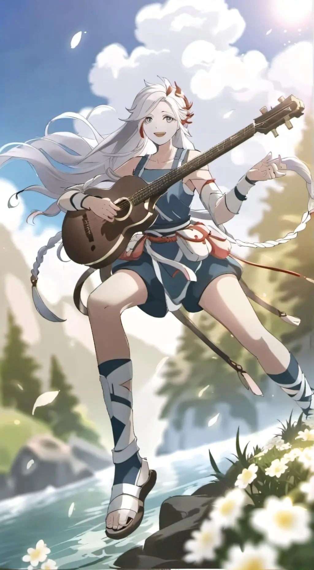 ai character: A kitty background