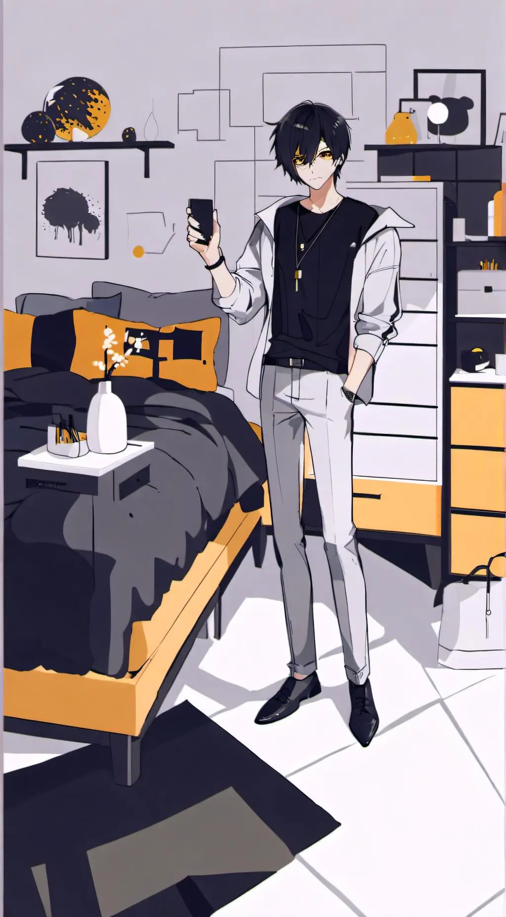 ai character: Mha is in your hou background