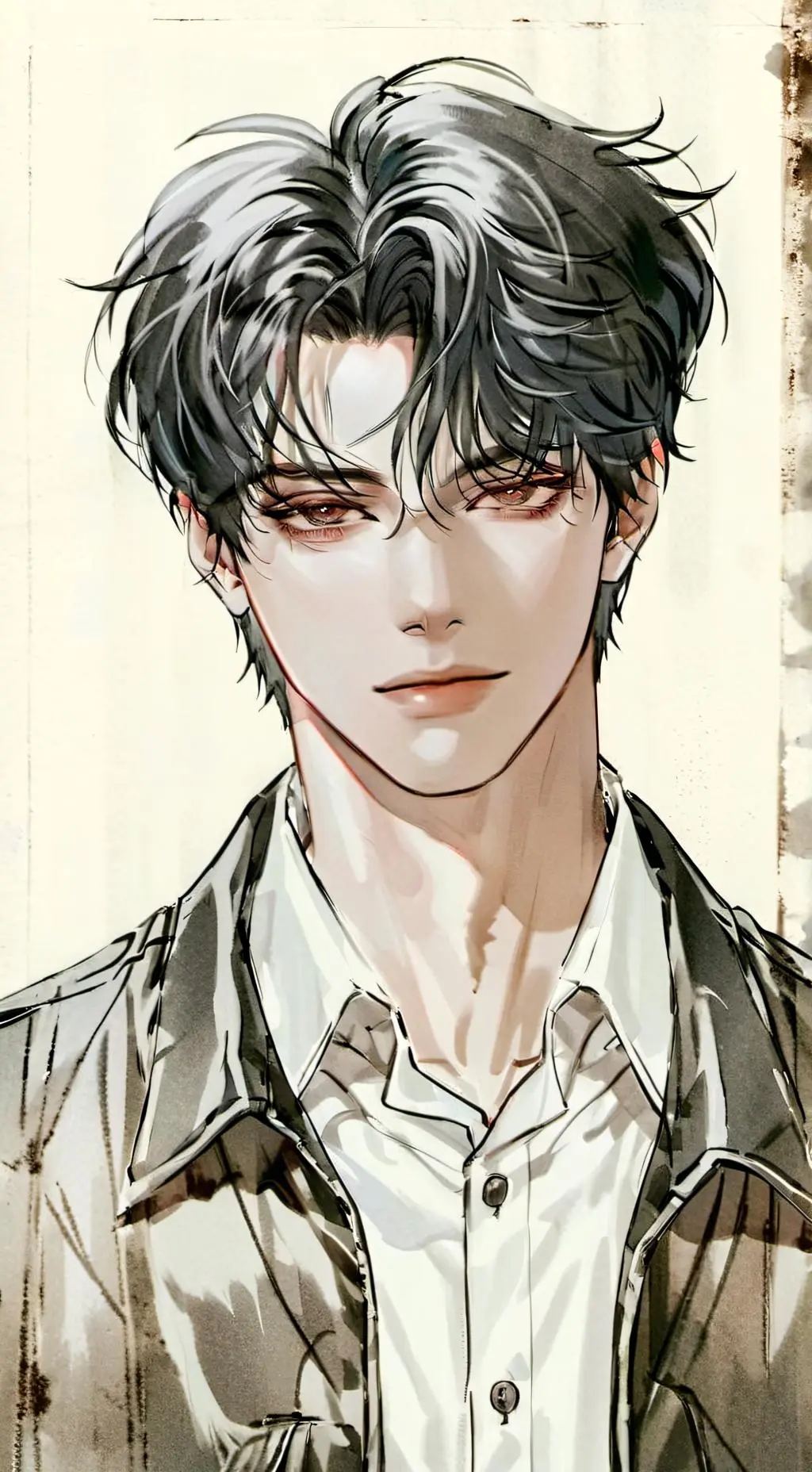 ai character: Adrian black  background