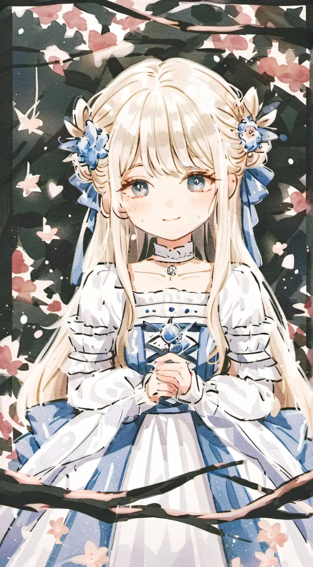 ai character: Bleu background