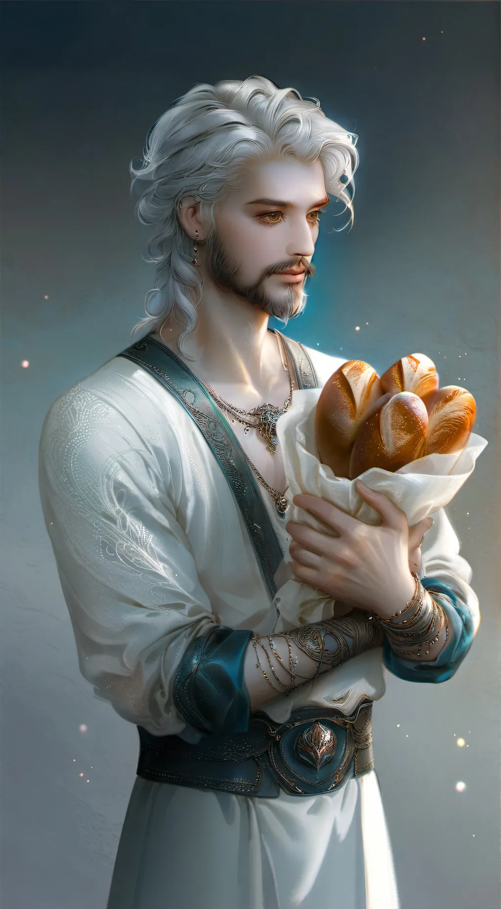 ai character: breadles background