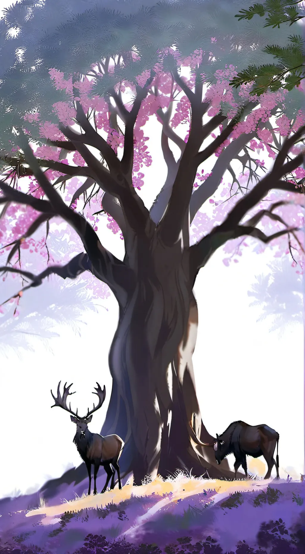 ai character: fpe forest Au background