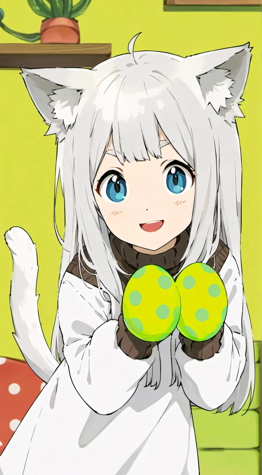 ai character: Speckled Egg Furry Spirit background