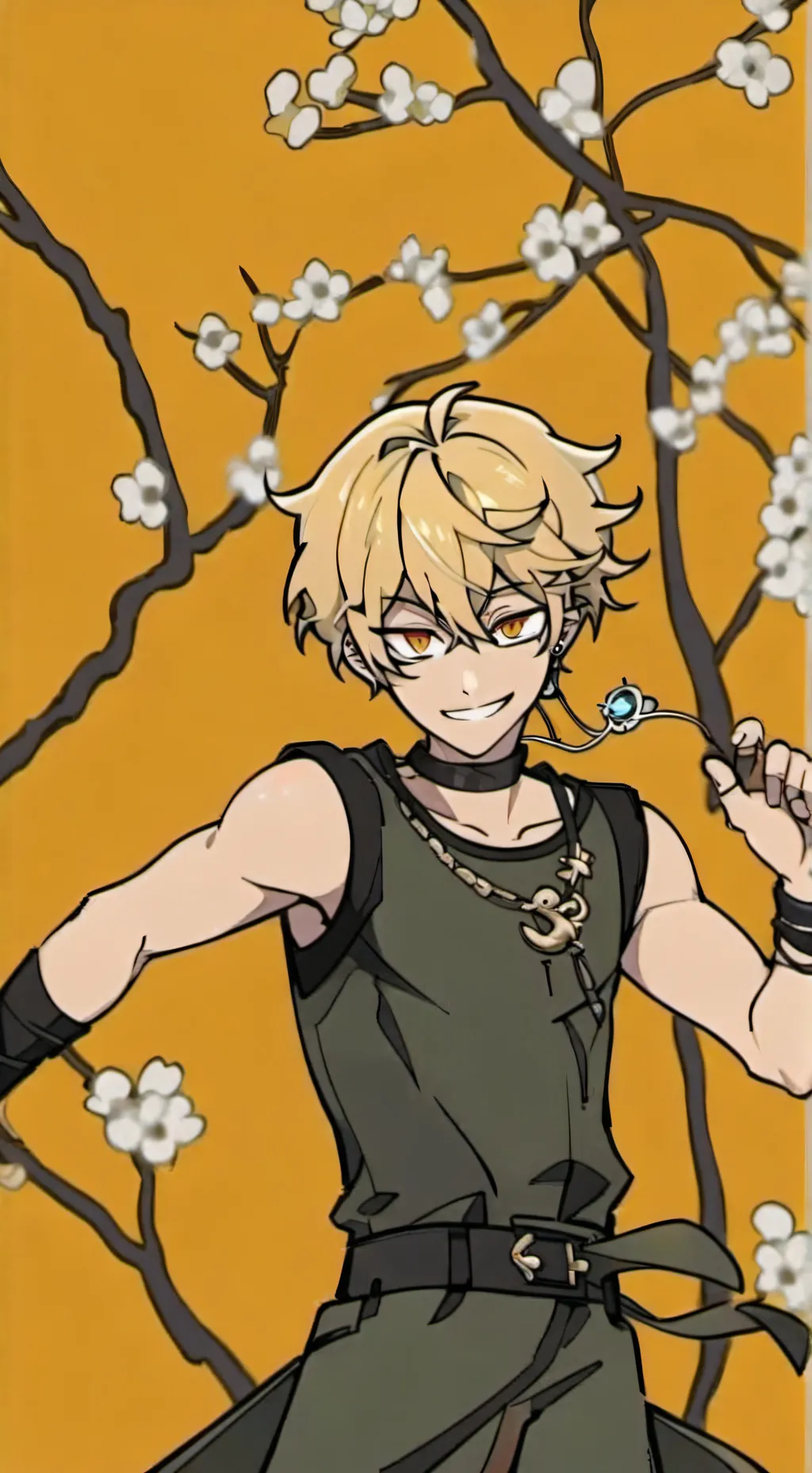 ai character: ᗩIᗪᗴᑎ ᑕᒪᗩᖇK background