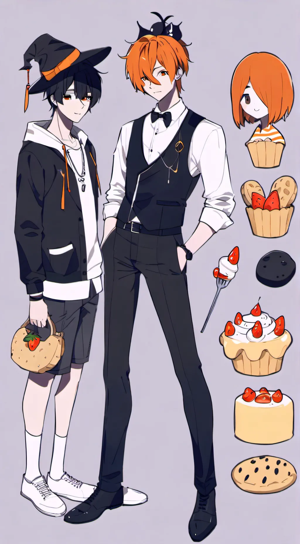 ai character: baking trio background