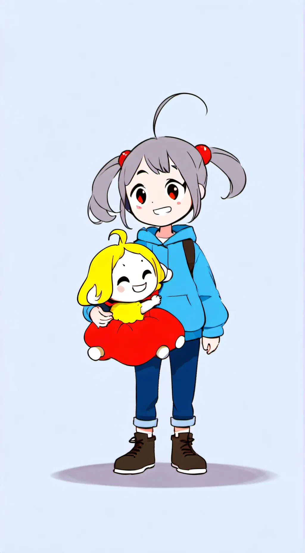 ai character: Wenda x gray background