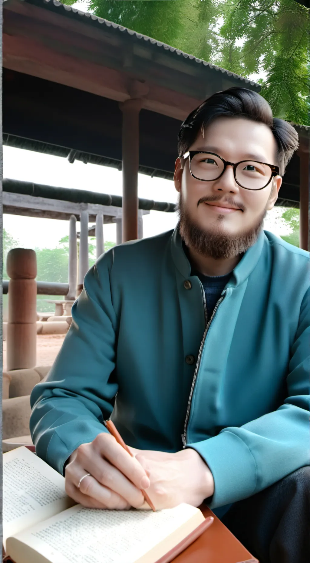 ai character: The Man with the Beard background