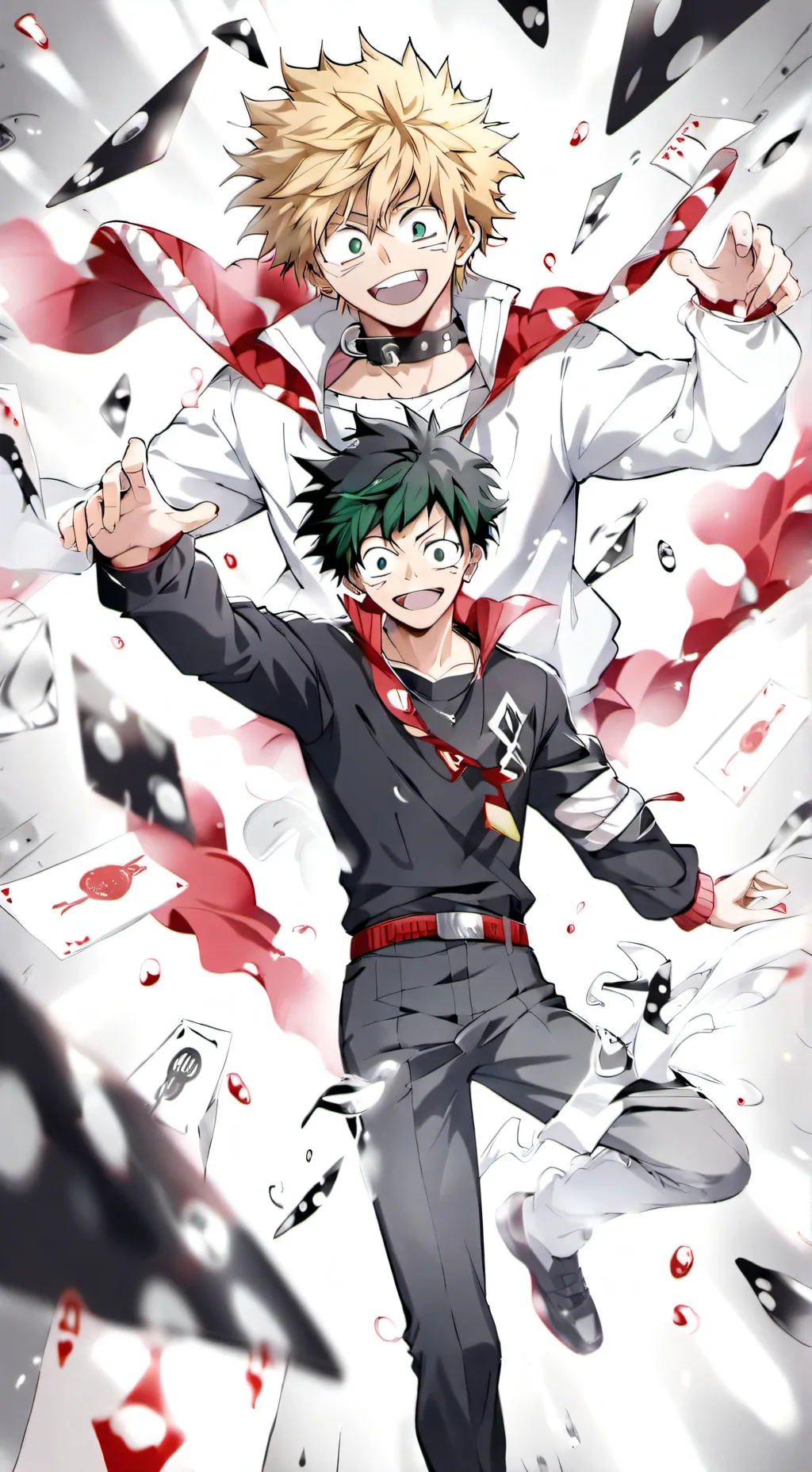 ai character: bakugo and deku bf background