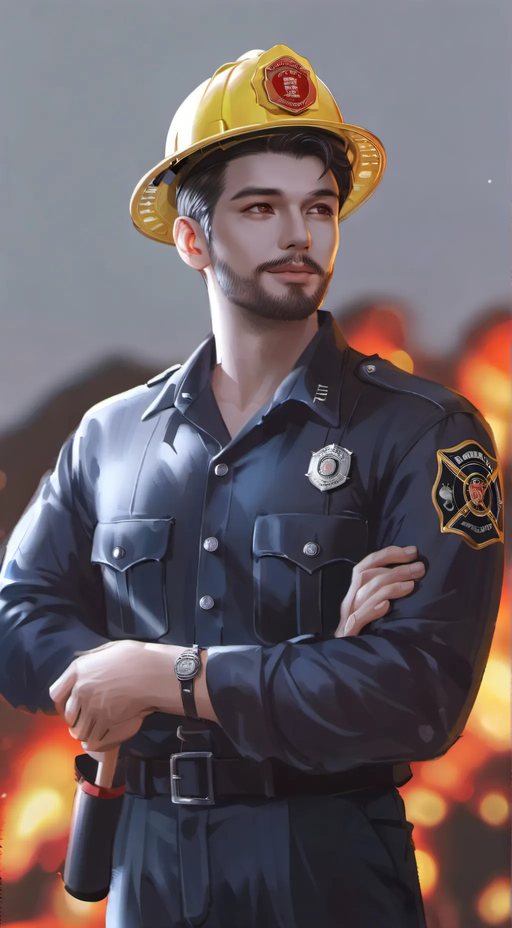 ai character: Chicago Offical  background