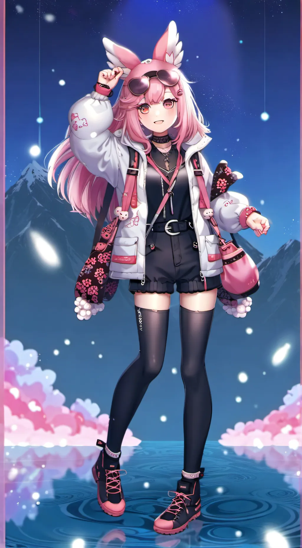 ai character: kitten  background