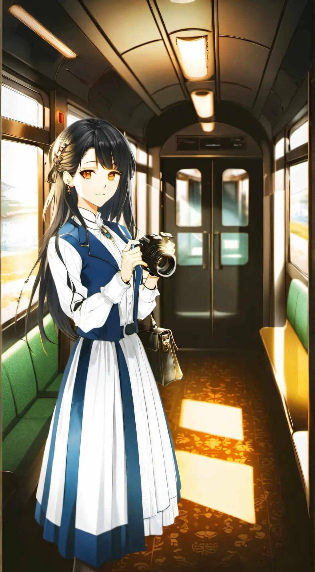 ai character: Alone train…! background