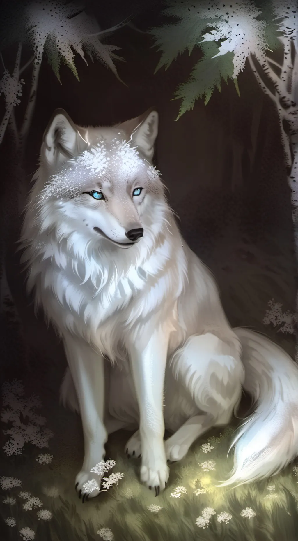 ai character: winter background