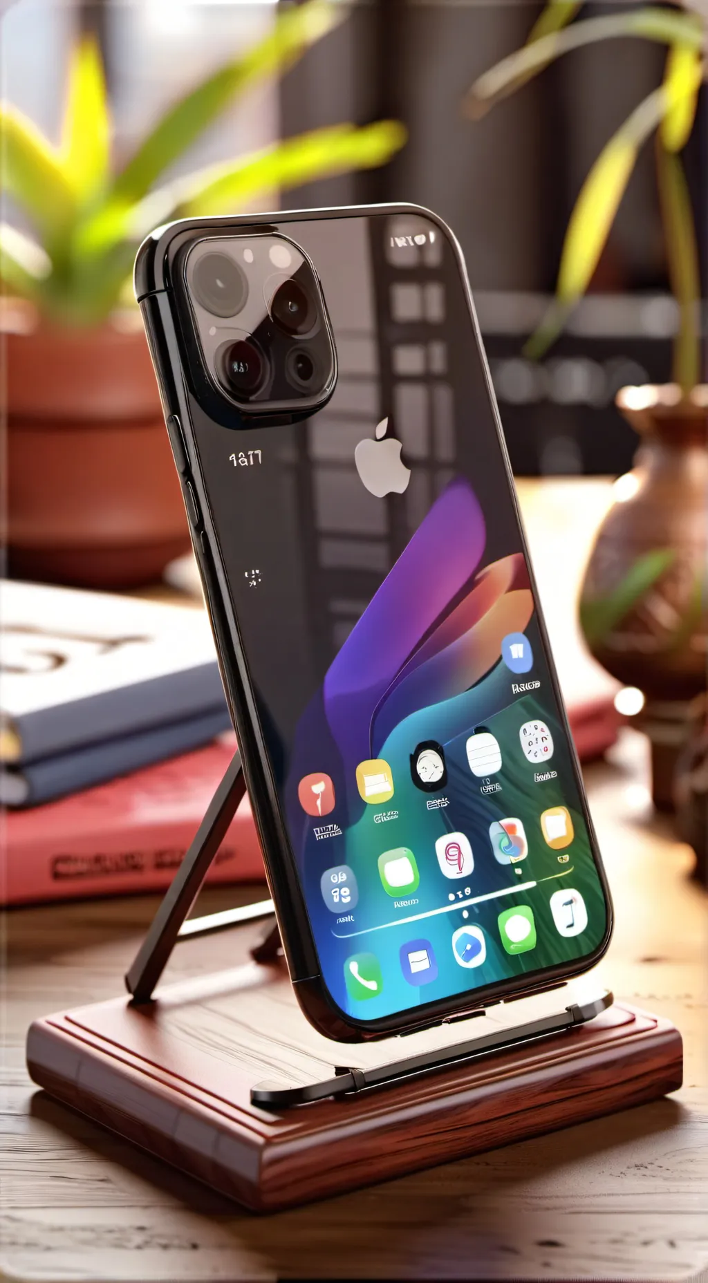 ai character: low battery phone background