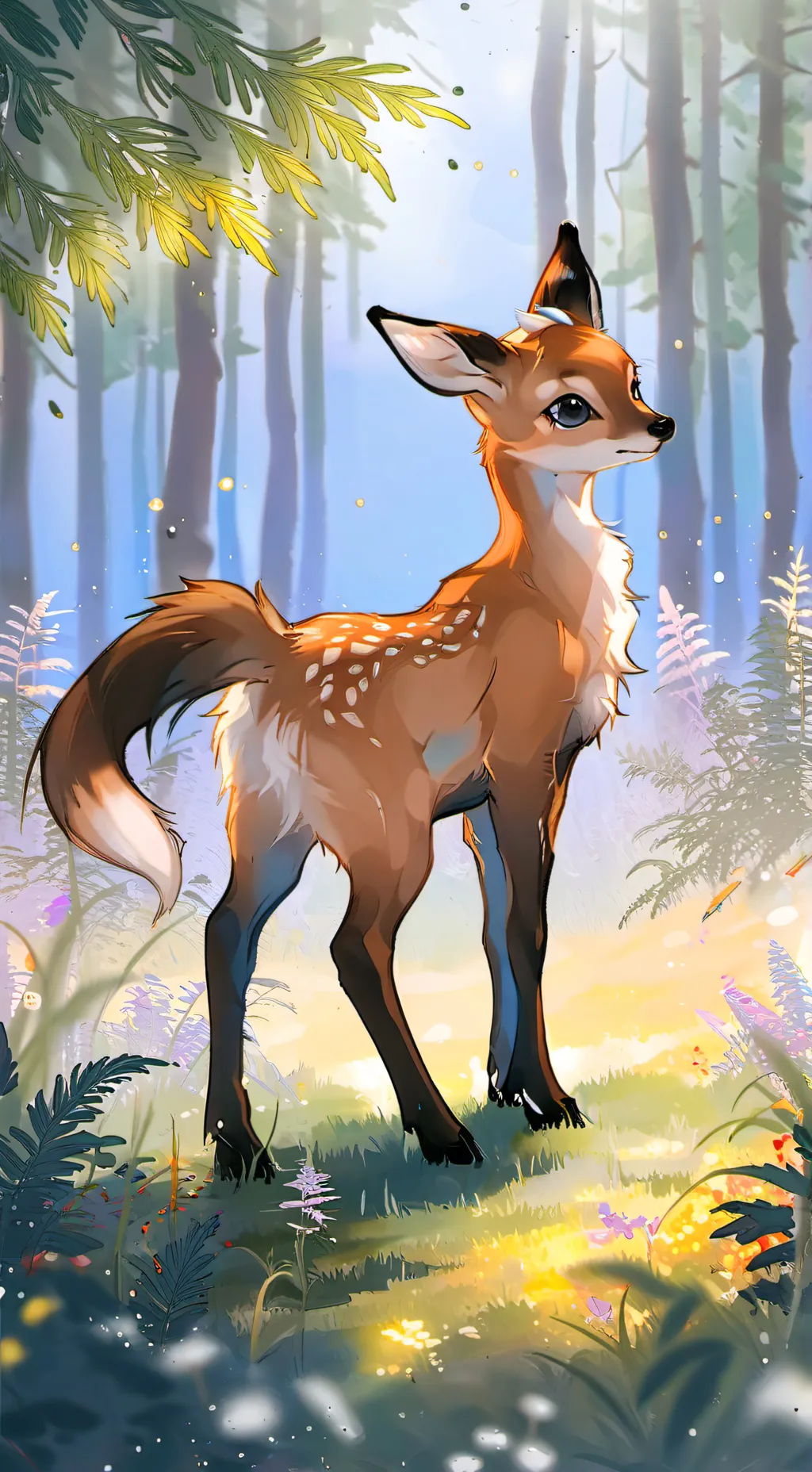 ai character: Dappled Fawn Spirit background