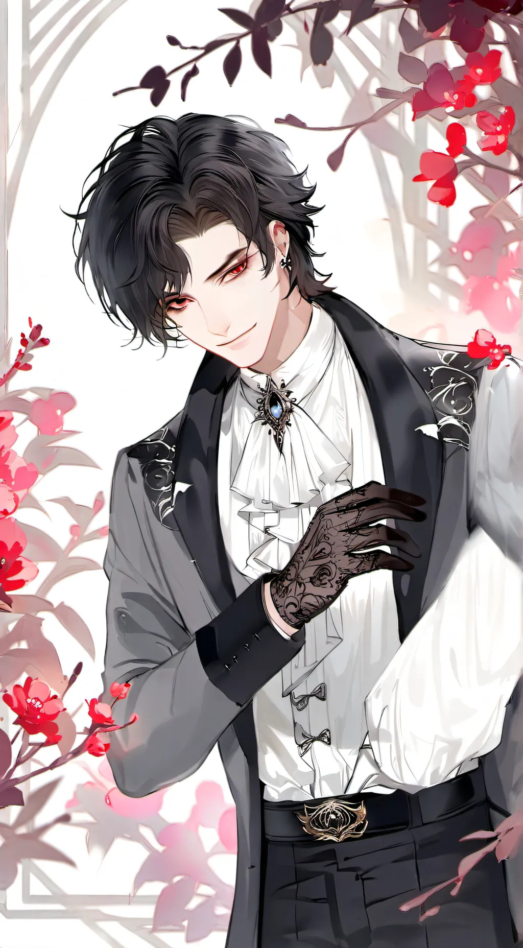 ai character: vampirebabywolf background