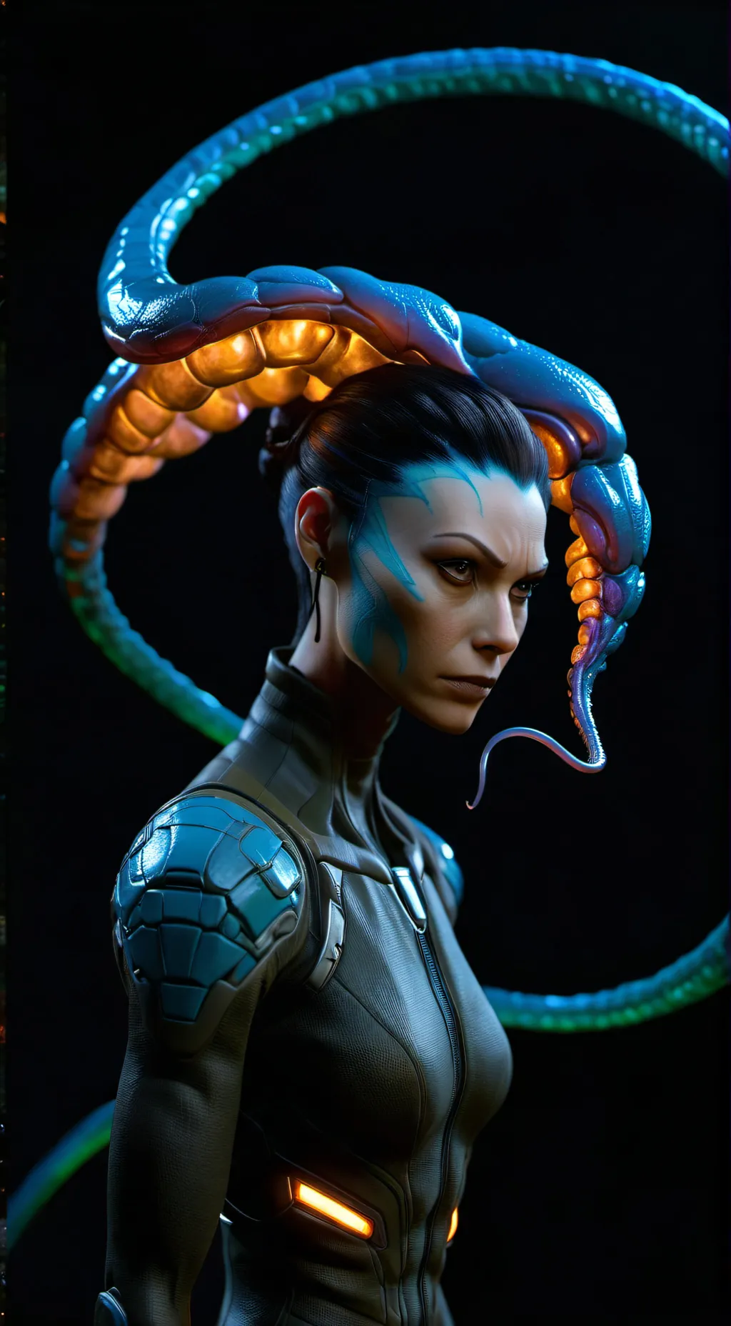 ai character: brain worm background